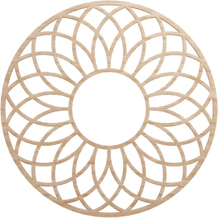 Ekena Millwork Cannes Wood Fretwork Pierced Ceiling Medallion, Alder, 28"OD x 9 5/8"ID x 3/8"T CMWP28X28X0375CNAL